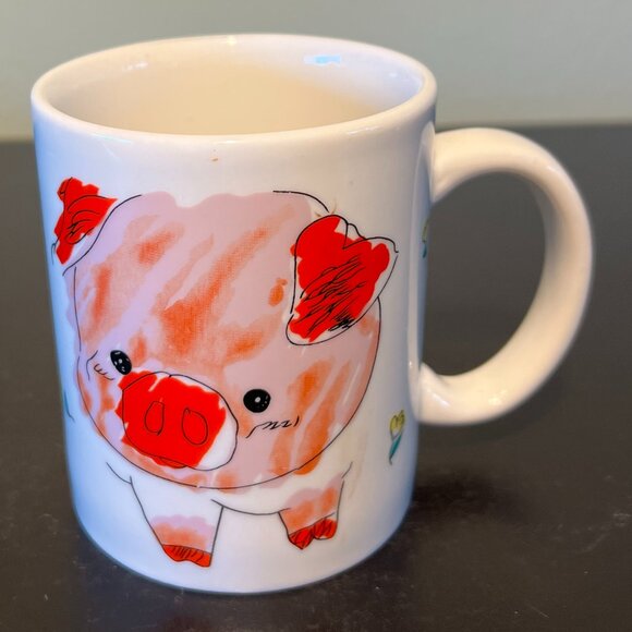 Artistic Pink Pig Portrait Ceramic Mug ~ This Little Piggy… - Picture 4 of 9